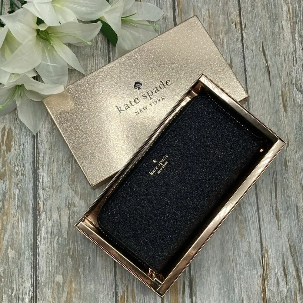 Kate Spade Glimmer Boxed Large Continental Wallet Bag Purse
